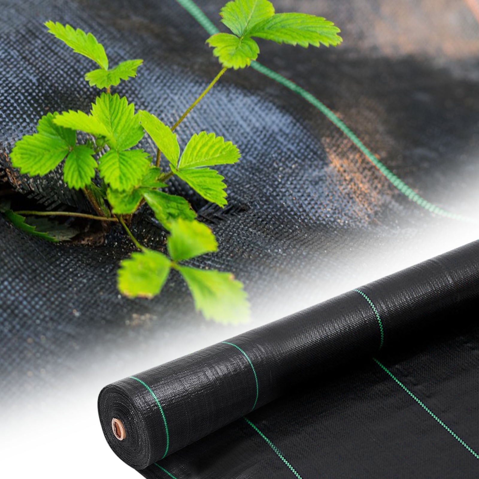 Heavy Duty Weed Barrier Landscaping Fabric UV Stabilized Breathable Garden Ground Cover Membrane 3.3 x 49.2 Feet