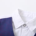 thumbnail image 3 of iEFiEL Baby Boys 3Pcs Formal Party Suit Toddlers Bow Tie Dress Shirt + Tuxedo Vest + Pants Wedding Birthday Party Outfit Purple 18-24 Months, 3 of 7
