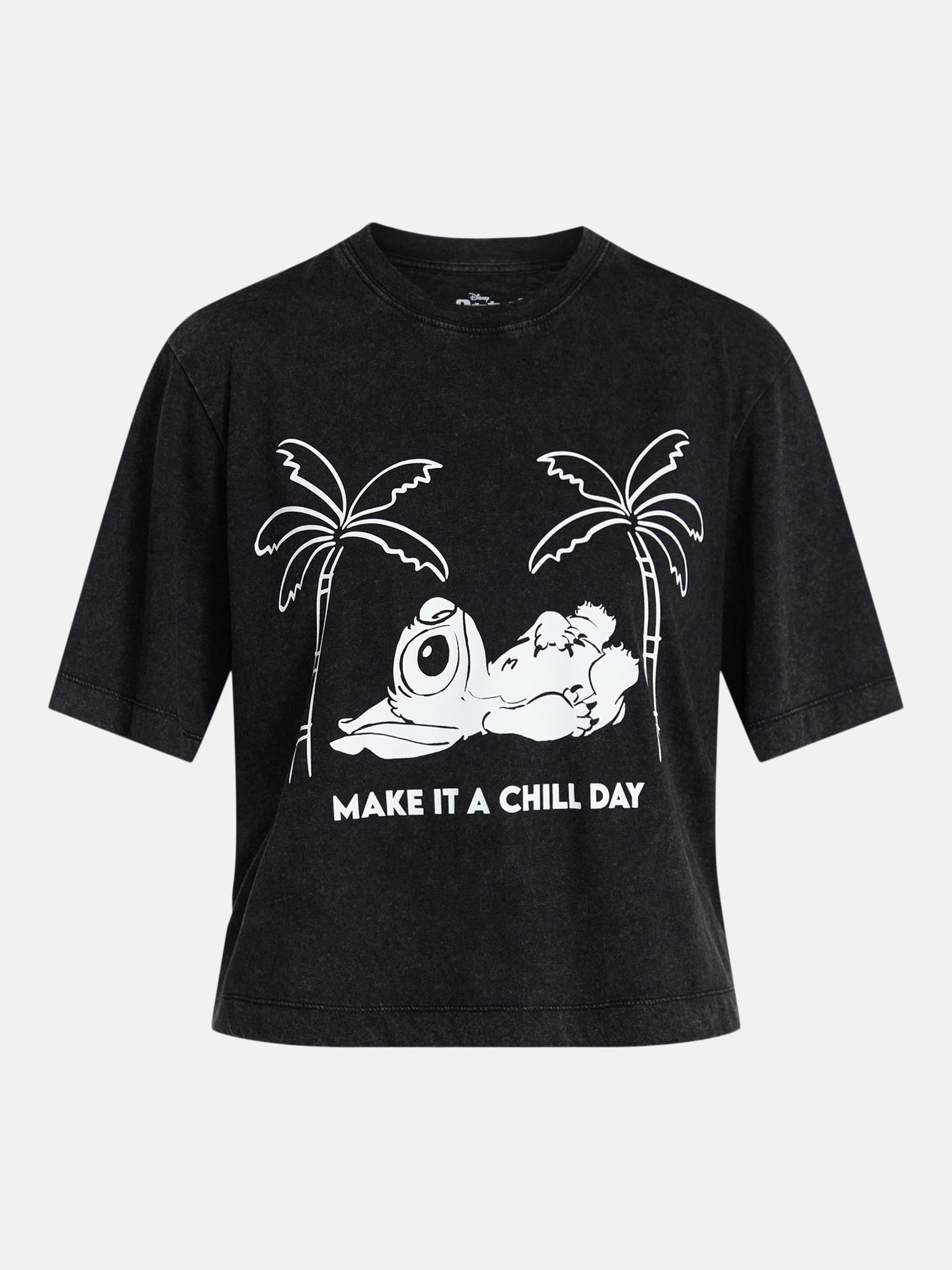 Disney Stitch Women's Chill Day Skimmer Tee with Short Sleeves, XXS-XXL