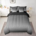 thumbnail image 2 of Homewish Modern Abstract Art 7-Piece Twin Bedding Sets,Minimalist Theme Bedding Comforter Set,Gray Black Ombre Sheet Sets For Girls Kids,Ultra Soft Home Decor Reversible, 2 of 8