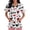 5# Deep Red, variant on Scrubs for Women Printed V-Neck Scrub Top with Modern Classic Fit with 2 Pockets Navy 2XL