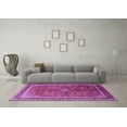 thumbnail image 3 of Ahgly Company Indoor Rectangle Medallion Purple Traditional Area Rugs, 2' x 5', 3 of 4