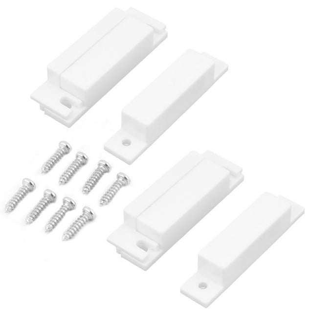 Unique Bargains Home Wired Alarm Security Magnetic Door Contact Reed Sensor Switch White 2 Sets