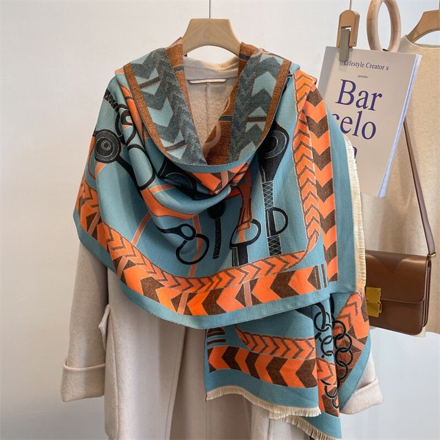 Bufanda de cachemir para mujer, chal grueso de diseño de lujo, manta, Foulard, Poncho de viaje, estolas, invierno, 2022 Fivean unisex