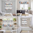 thumbnail image 6 of Blue Coastal Kitchen Curtains Sets for Windows 36 Inch Length, Summer Beach Starfish Weeping Eucalyptus Wooden Rod Pocket Window Treatments Tier Curtains and Valances Set for Bedroom/Bathroom, 6 of 8