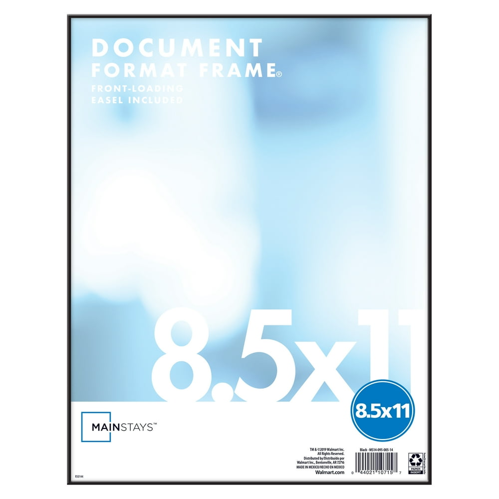 Mainstays 8.5x11 Document Format Frame, Black