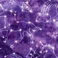 thumbnail image 3 of Little Feet Boutique by Fabric Editions, Inc., 100% Cotton Flannel, 36" x 42" Pre-Cut Fabric, Celestial, Constellation, Purple, 3 Piece, 3 of 4