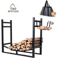 thumbnail image 1 of MF Studio 30 Inches Heavy Duty Steel Firewood Rack w/ Firewood Log Rack Carrier and Kindling Holder, 1 of 2
