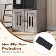 thumbnail image 6 of Cat Litter Box Enclosure with Doors, Double Cat House with Storage Space, Enclosed Litter Box Furniture with Ladder, Grey, 6 of 8