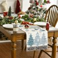 thumbnail image 2 of Hvmvliv 12x71 Inch Christmas Trees Snowflakes Table Runner for Winter Holiday Kitchen Dining Table Indoor Outdoor Home Party Decor Multicolor, 2 of 6