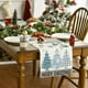 thumbnail image 1 of Camino de Mesa Navideño de 33 X 183 Cm | Decoración Navideña de Poliéster Multicolor | Diseño de Copos de Nieve y Árboles Invernales | Decoración Duradera y Lavable para Fiestas En La Cocina, 1 of 6