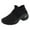 Black, variant on Womens Platform Sneakers Slip on Elastic Knit Mesh Sock Shoes Air Cushion Athletic Running Trekking Shoes Red Size 6