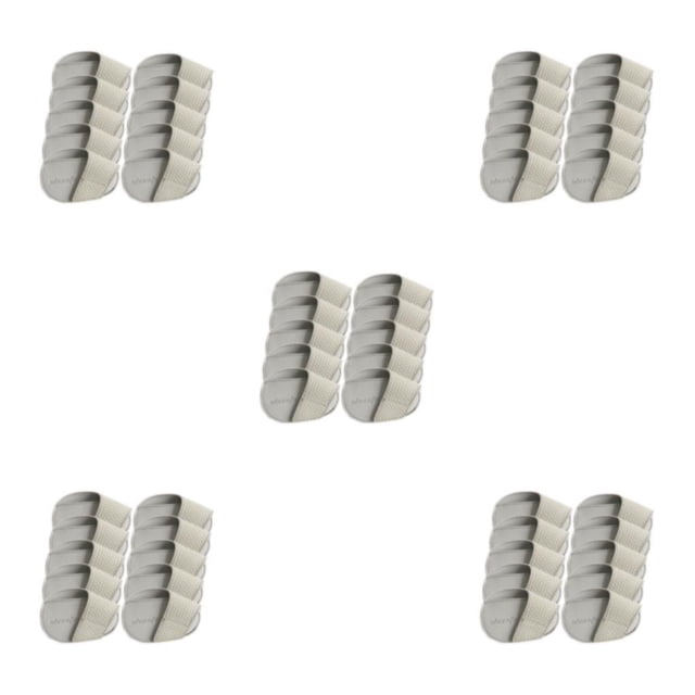 Thinsony Golf Head Covers PU Portable Protector Travel Athlete Golf for Training Gray Large 10 Pcs 5Set