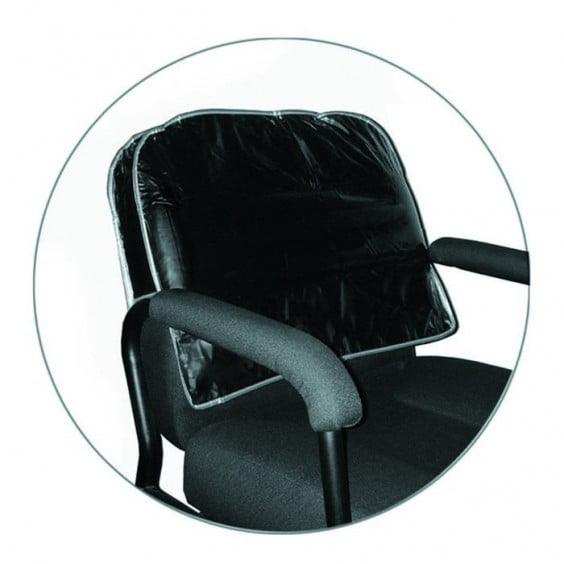Icarus Black Salon Chair Back Cover, Round Corner