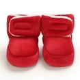 thumbnail image 7 of Tao Tao Baby Booties Newborn Infant Furry Cozy Soft Slippers Socks For Boy Girl, Winter Non-Slip Crib Shoes With Warm Lining Red 0 Months, 7 of 7