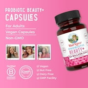 MaryRuths Probiotic Beauty+ with Vitamin C & Biotin for Hair, Skin, Nails Support, 60 Capsules