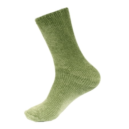 

Women s Soft Fuzzy Warm Cozy Winter Casual Vintage Thick Thermal Cabin Knit Slipper Socks - Green - 1 Pair