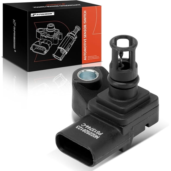 A-Premium Pressure MAP Sensor [4 Pins] Compatible with Chevrolet Malibu 2016-2017 1.5L & Buick Encore 2016 1.4L, Encore 2017-2019, Cascada 2016 1.4L, Cascada 2018-2019 1.6L & Cadillac CT6 2016-2017