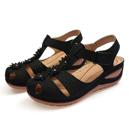 

Mishuowoti Women s Ladies Girls Comfortable Ankle Hollow Round Toe Sandals Soft Sole Shoes