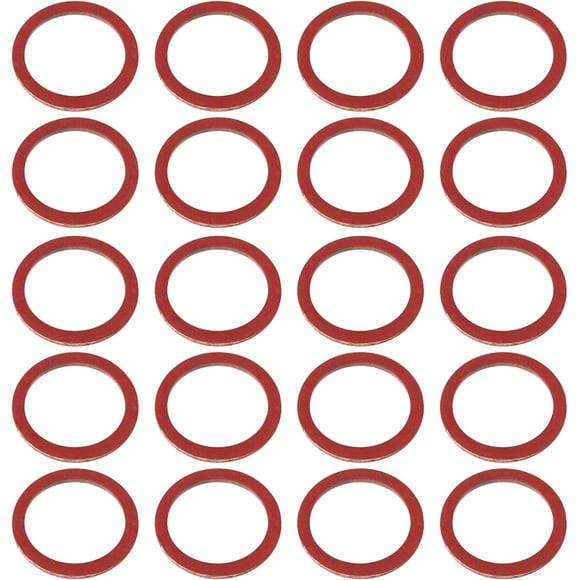 VGOL 100pcs 1/2 Inch Red Fiber Washers Sealing Washer for Service Valve Tap Connector Plumbing Connections Water Valve 19x153x15mm