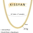 thumbnail image 5 of Gold Necklace for Women, 14K Gold Plated Dainty Chain Choker Chunky Figaro Snake Mariner Cuban Link Chains, Adjustable Trendy Necklaces Handmade Jewelry, 5 of 14