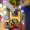 thumbnail image 5 of 26 Letters Building Vehicle Christmas Decorations Christmas Tree Pendants Christmas Decorations for Home Of The Day, 5 of 9