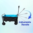 thumbnail image 3 of GDF Studio Mini Folding Wagon Cart, Heavy Duty Garden Shopping Beach Cart, Large Capacity, Black and Blue, 3 of 18