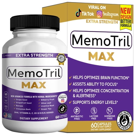 GreenVify Memotril Max – Daily Brain & Focus Support Supplement, Mental Clarity & Active Lifestyle Formula