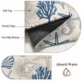 thumbnail image 6 of Blue Beige Coastal Area Rug 4x6 FT,Non Slip Kids Room Carpet,Summer Beach Starfish Coral Nautical Rustic Washable Soft Floor Carpet Throw Rug for Dorm Kitchen Study Room Home Office Bedside, 6 of 9