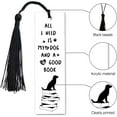 thumbnail image 3 of Pet Dog Book Markers Paw Rectangle Bookmarks Acrylic Tassels Inspirational for Teachers Students Book Lovers Dog Lovers Adults Female Son School 1.3x4.6Inch, 3 of 7