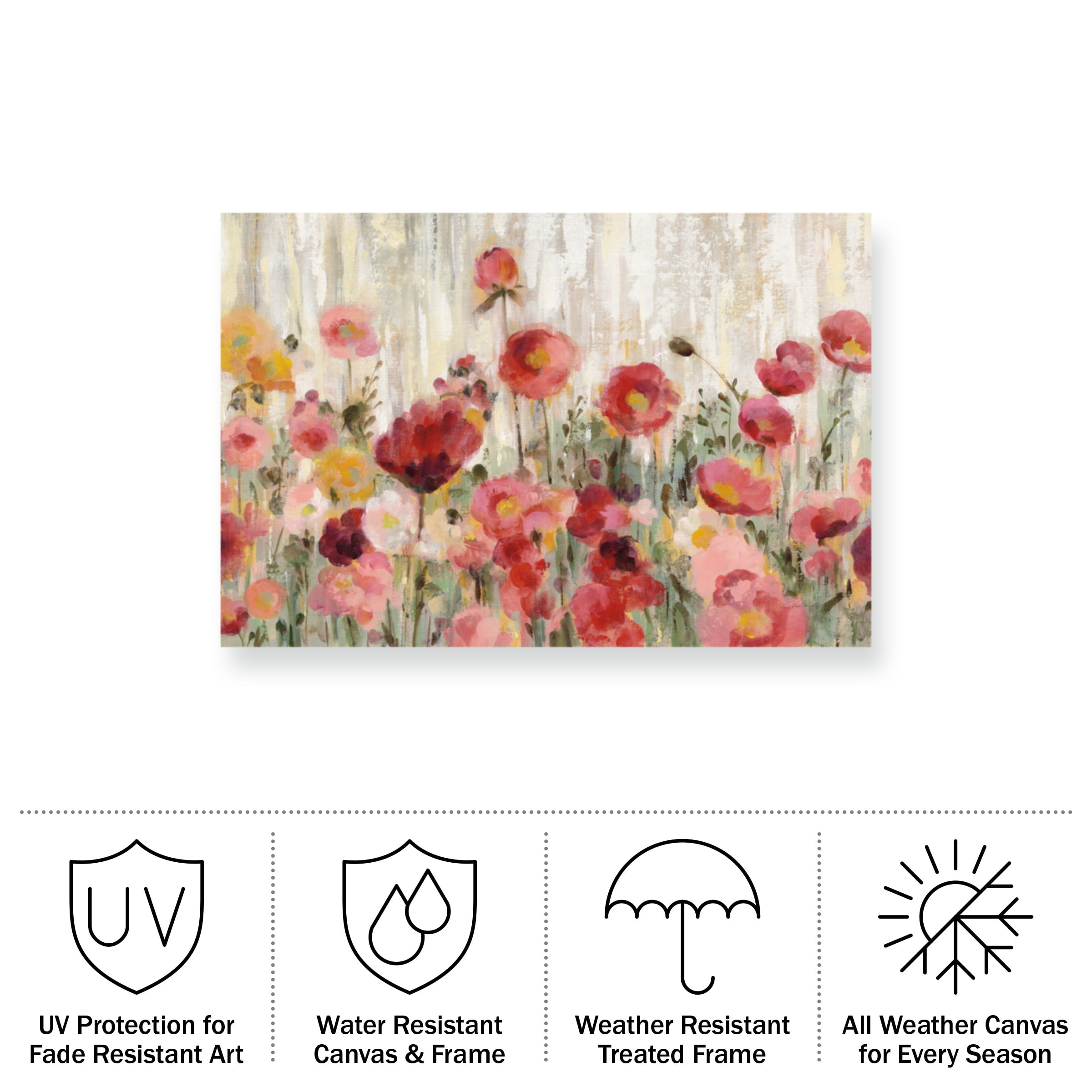 Silvia Vassileva 'Sprinkled Flowers Crop' Outdoor All-Weather Wall Decor