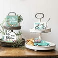 thumbnail image 3 of Giyblacko Tabletop Decoration Decorations Market 3D Home Decor Kitchen Tray Fresh Spring Signs Wood Tray Spring Flat Decor Spring Tiered Flower Decor Decor Tiered For Easter Decoration Hangs, 3 of 9