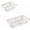 White, variant on 2Pcs Expandable Fridge Drawer Organizer, 20-28cm Adjustable Under Shelf Refrigerator Bins with Ventilation - Snap On Freezer Organizer for Eggs, Fruits, Vegetables, Snacks (White)