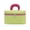 Green, variant on Purple Cosmetic Bag with Handle, Large Capacity Zippered Toiletry Organizer for Travel, Durable Fabric Makeup Pouch with Green Trim for Women, Portable Vanity Case for Bathroom and Gym