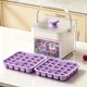thumbnail image 3 of Máquina de hielo portátil de doble capa para 50 cubitos con bolsa aislante | Tapa de fácil presión | Bandejas de silicona, 3 of 7