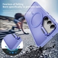thumbnail image 4 of Case for Galaxy S24,Military Grade Drop Full-Body Shockproof Protective Lens Holder Kickstand with Wireless Charging TPU+PC Phone Case for Samsung Galaxy S24 5G,6.2 Inch 2024 (Clear), 4 of 14