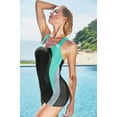 thumbnail image 4 of Women's Boyleg One Piece Swimsuit Athletic Swimwear Lap Bathing Suit, 4 of 8