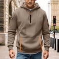 thumbnail image 2 of Boys Half Zip Hoodies Cotton Pullover Crewneck Sweatshirt Long Sleeve Hooded Sweatshirts with Pockets Athletic Fleece Hoodie, 2 of 6