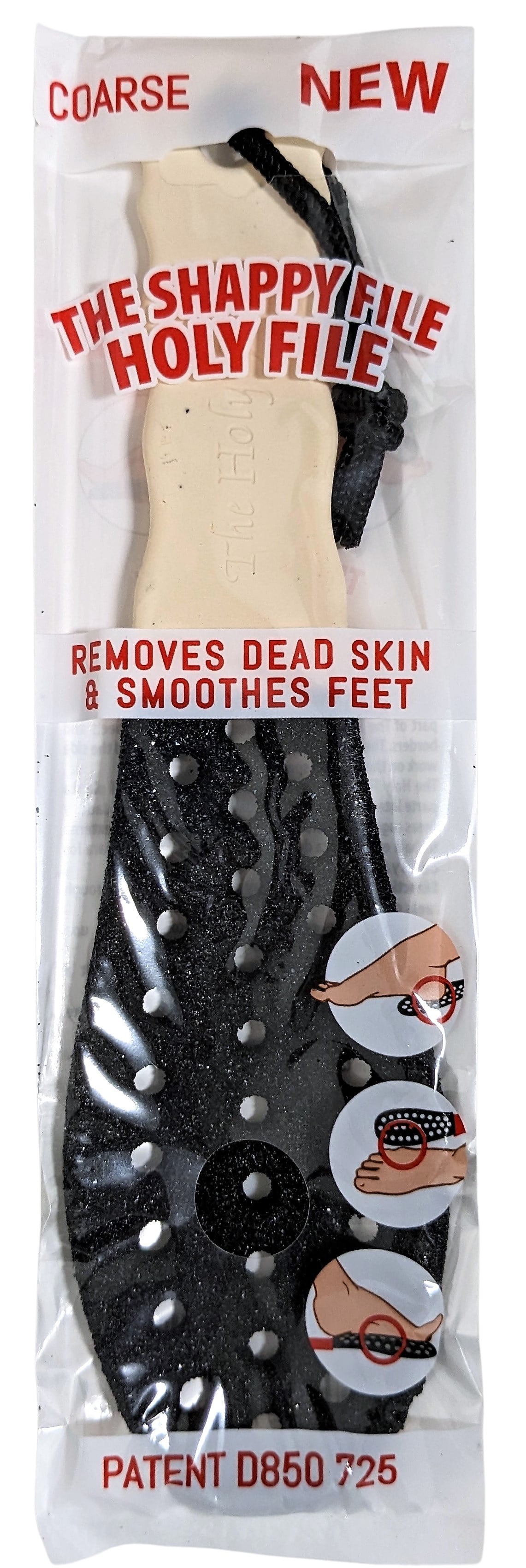 Shappy Holy File Coarse Grit File Foot Rasp Scrubber, All Sided, Wet or Dry. Even between Your Toes