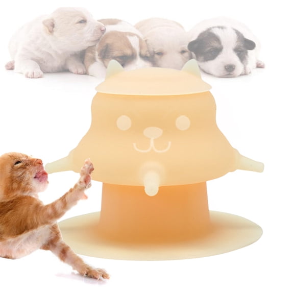 FeiFu Silicone Suction Cup Pet Nursing Bowl Non-Spill Multi-Nipple Milk Feeder Puppy Small Pet Feeding Bottle Nursing Supplies for Pets
