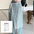 thumbnail image 2 of Clerance! White Heart One-Size-Fits-All Korean Style Floral Embroidered Lace Lace Layered Artifact Single Item With Inner Half-Length Gauze Skirt Butt Curtain, 2 of 5