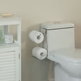 thumbnail image 2 of Chrome Over the Tank 2 Slots Toilet Tissue Paper Holder Organizer for Bathroom Storage, 2 of 5