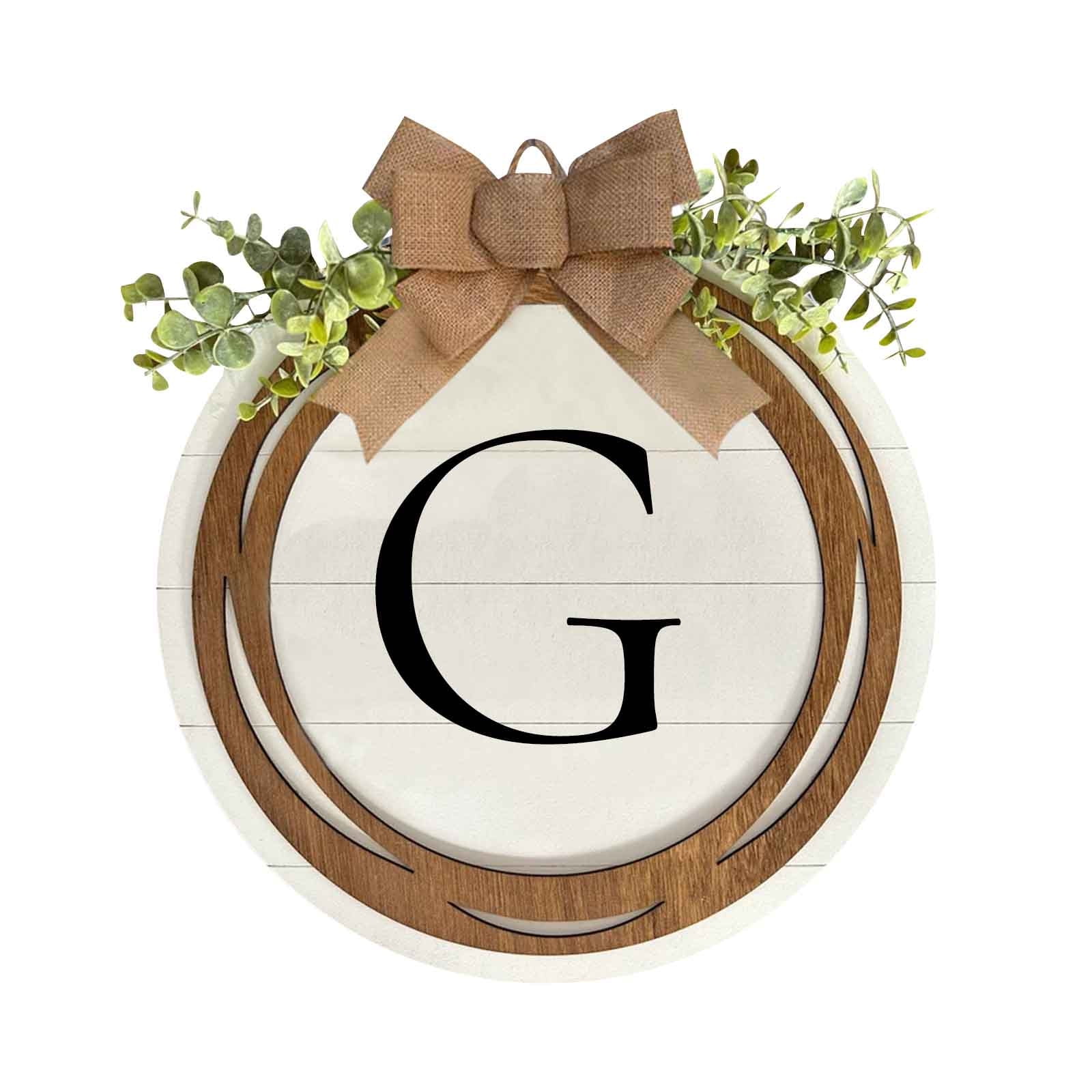 BadyminCSL Home Decor Clearance Last Name Year Round Front Door ...