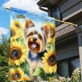 thumbnail image 3 of Yorkshire Terrier Hello Summer Sunshine Sunflowers Spring Retro Vintage House Flag 28x40in Double Sided Yorkie Dog Lover Gifts Outdoor Decor - 00008, 3 of 5