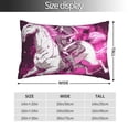 thumbnail image 2 of Pofeuu Skull White Horse Print Polyester Microfiber Plush Pillowcases, Super Soft and Cozy Pillow Case Covers with Envelop Closure（Pillow core not included）-16"x24", 2 of 6
