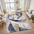 thumbnail image 7 of Addison Rugs Mayfield Premium Machine Washable Transitional Swirls Navy Rectangle Rug, 8' x 10', 7 of 7