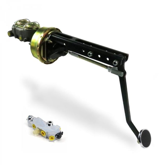 Pare-feu Réglable Universel 8 in. Unique Frein Pédale Kit Disque et Tambour 3 in. Chrome Pad