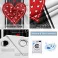 thumbnail image 2 of Valentine's Day Blackout Curtains for Bedroom, Red Love Hearts Romantic Black Striped Thermal Insulated Kitchen Drapes with Grommets, Light Blocking Window Treatment, 2 Panels 42" x 63", 2 of 7