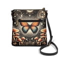 thumbnail image 2 of Kuiaobaty Butterfly Mushroom Print Crossbody Bag for Women, Medium Size Vegan Leather Shoulder Handbag Crossbody, Multi Pockets Sling Purse with Adjustable Strap for Travel, 2 of 7