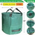 thumbnail image 4 of Standard 2-Pack 32 Gallon Yard Lawn Garden Bags (D18, H30 inch) with Gardening Gloves for Yard Waste,Debris Bags,Camping Trash Container,Laundry Bag,Recycling Bin,Grass Clippings,Leaf Bag W/4 Handles, 4 of 9